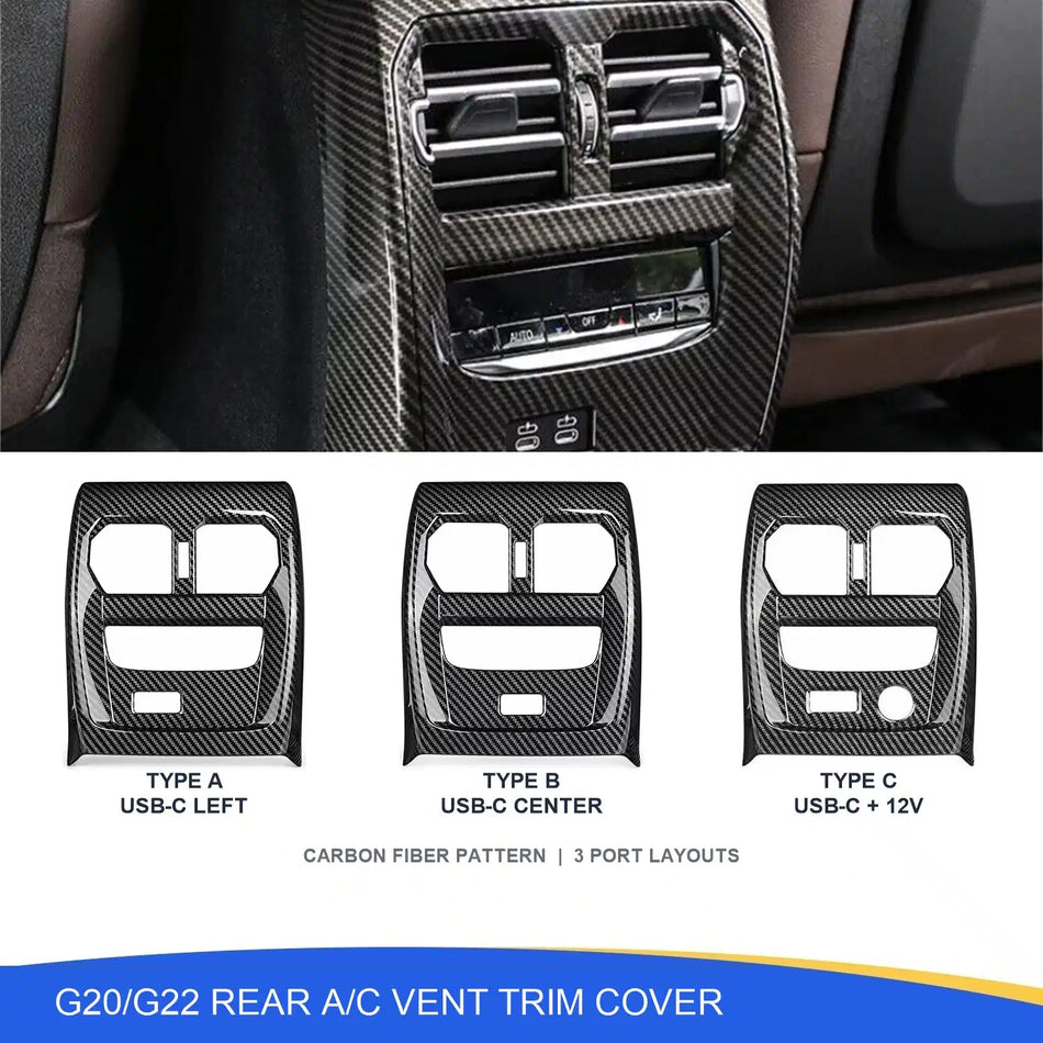 Compatible pour la BMW Série 3 G20 G28 (2020-2022) Airmatiseur de ventilation de la climatisation arrière