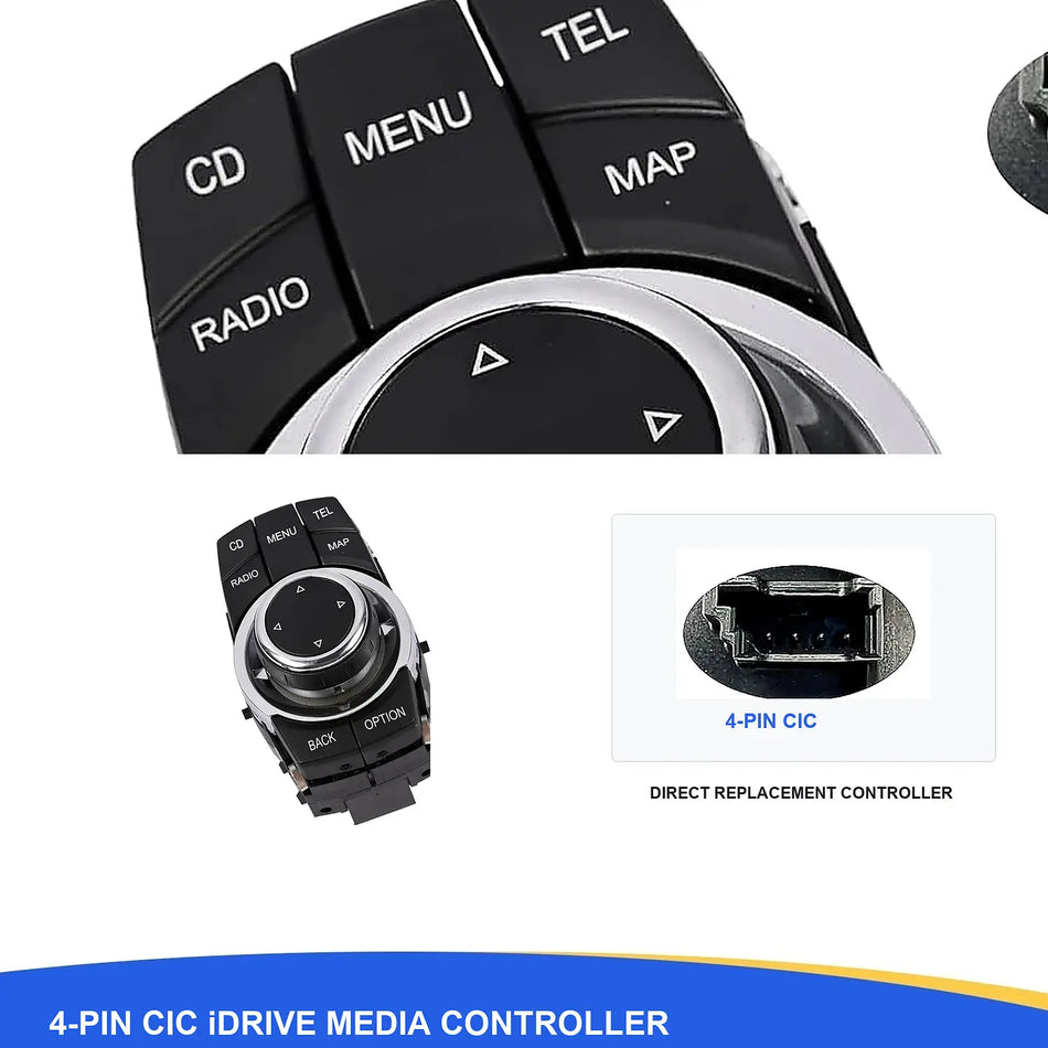 SPCRSO 4-Pin CIC iDrive Media Controller for BMW 1 Series E82 E88, 3 Series E90 E91 E92 E93, X1 E84, X5 E70, X6 E71 – 65829231116