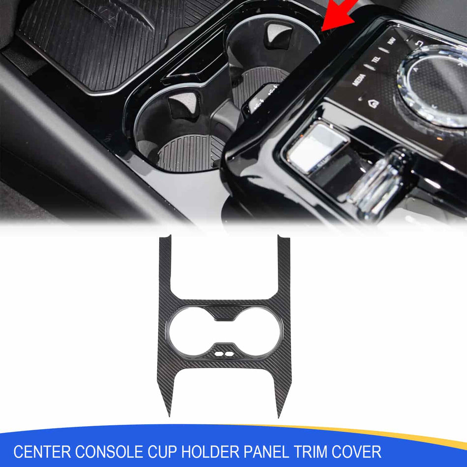 SPCRSO Real Carbon Fiber Car Central Cup Holder Panel Cover Trim for BMW 5 Series 2024+