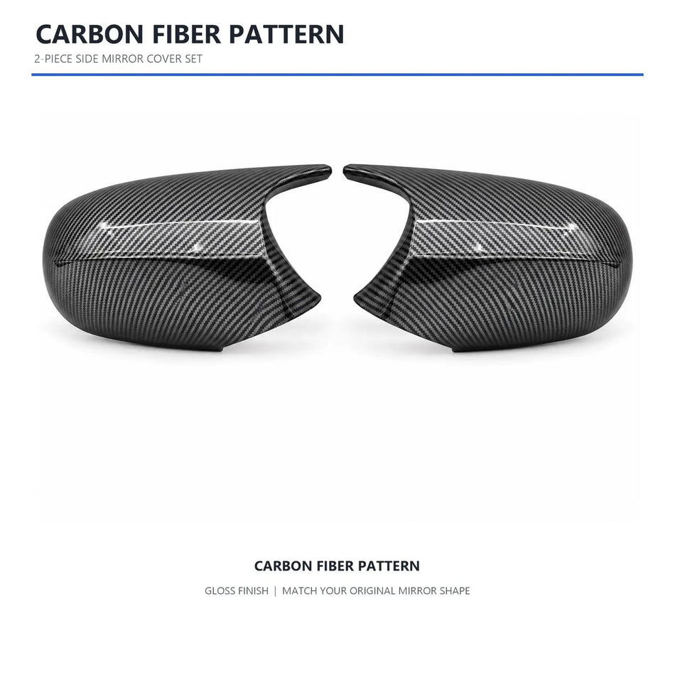 SPCRSO Carbon Fiber Style M3 Replacement Side Mirror Caps for BMW E82 E88 E90 E91 E92 E93 LCI 2009–2013