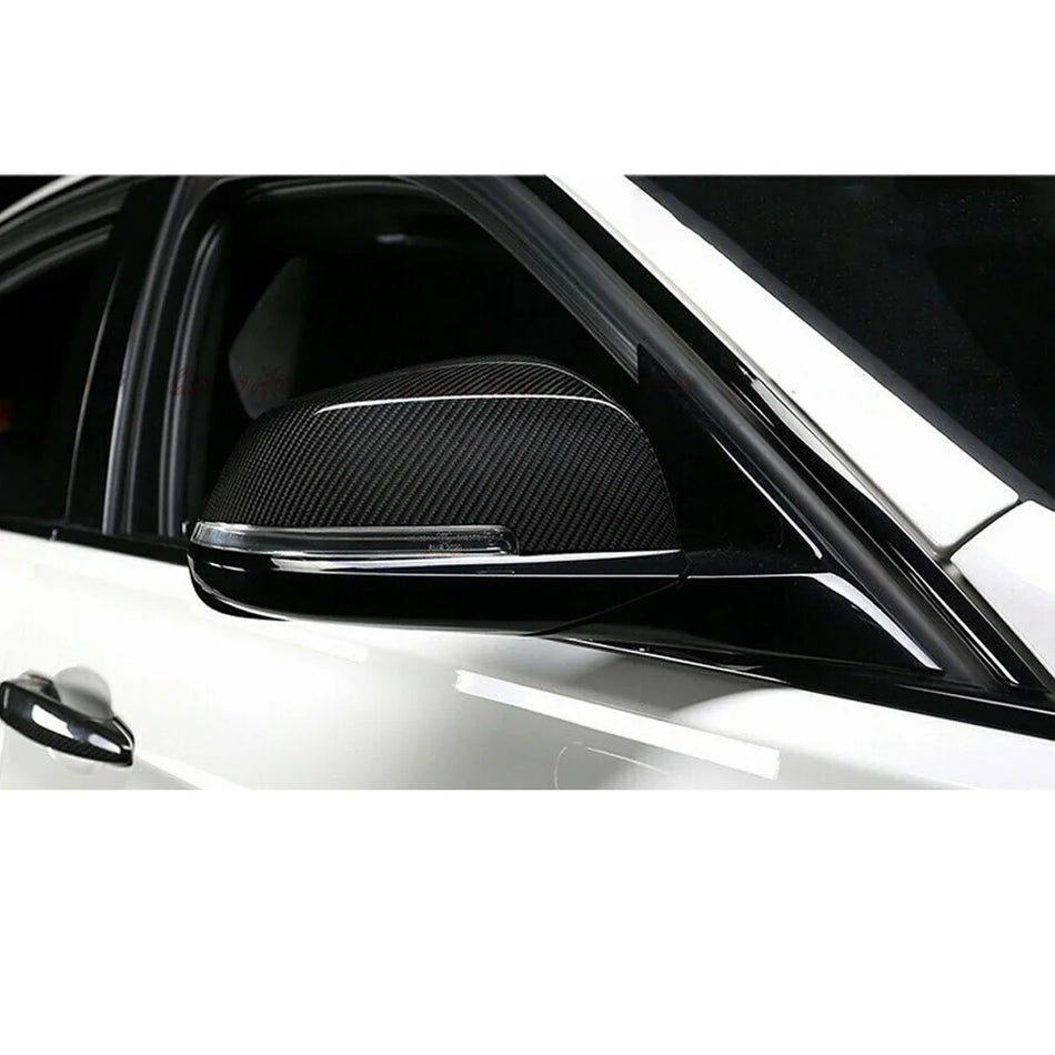 SPCRSO Real Dry Carbon Mirror Caps Replacement for BMW F20 F21 F22 F87 M2 F30 F32 F33 F36 (2012–2018) – OEM Fit Gloss UV-Coated Carbon Fiber Upgrade