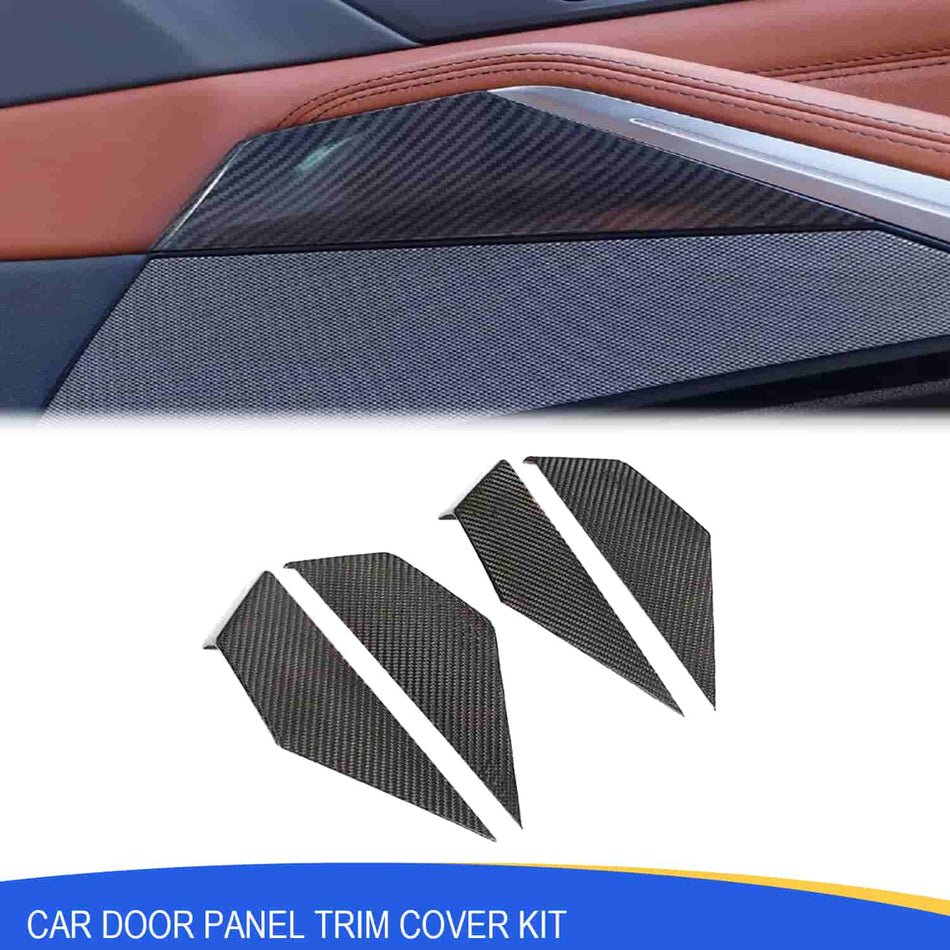 SPCRSO Real Carbon Fiber Door Panel Cover Trim Set for BMW X5 X6 X7 G05 G07 2019–2021