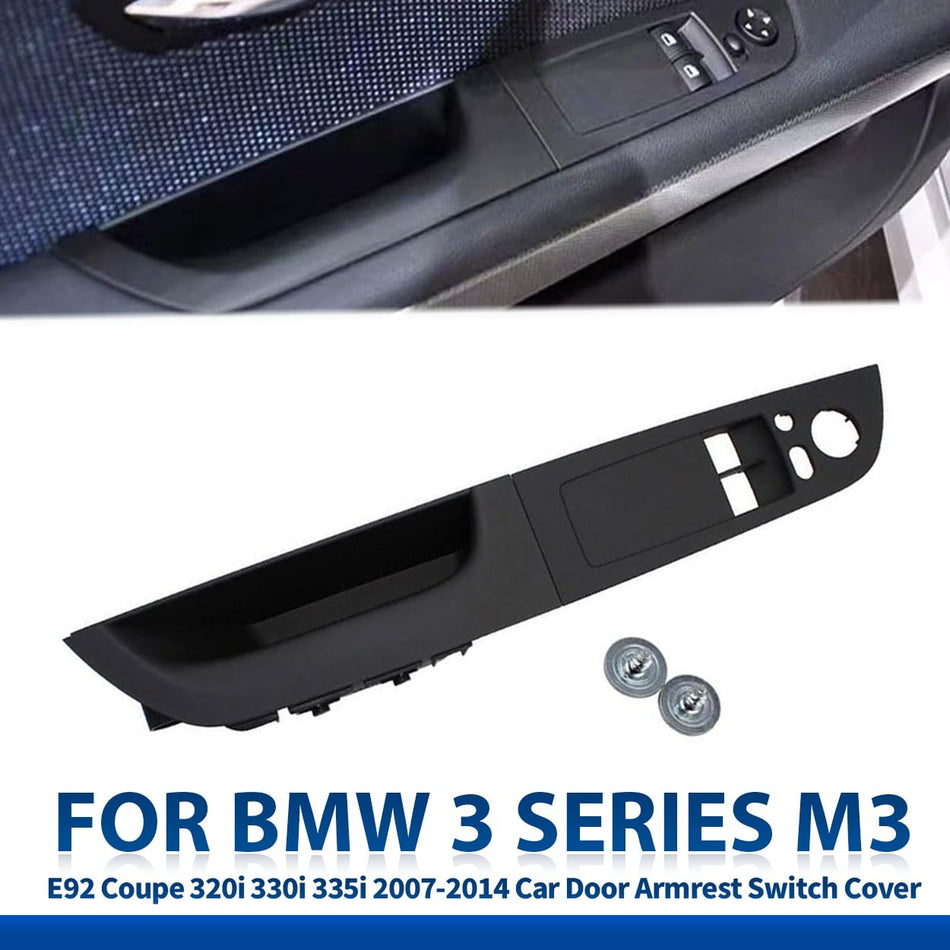 Driver Side Window Switch Panel & Door Pull Handle Kit for BMW 3 Series E92 Coupé (2007-2013) - 2-Piece Set, Fix Sticky Trim