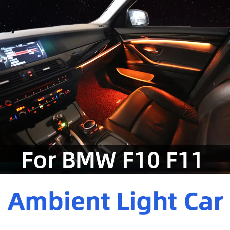 For Bmw F10 Led Light Car Accessories Interior Decorative Lights Rgb Auto Acessories Lighting Neon Strip Decorations Vehicles