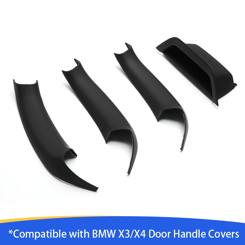 SPCRSO Compatible with BMW X3/X4 Door Handle Covers.4PCS Door Pull Handle Covers for BMW X3 F25 2010-2016. X4 F26 2014-2017. Left/Right Side Door Handle Interior Door Pull Handle