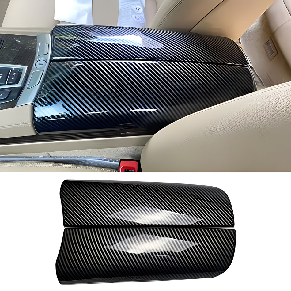 SPCRSO for BMW 7 Series F01 F02 2009-2015 ABS Carbon Fiber Color Car Interior Center Armrest Box Cover Console Box Storage Box Trim Covers (740i 740Li 750i 750Li 760Li)