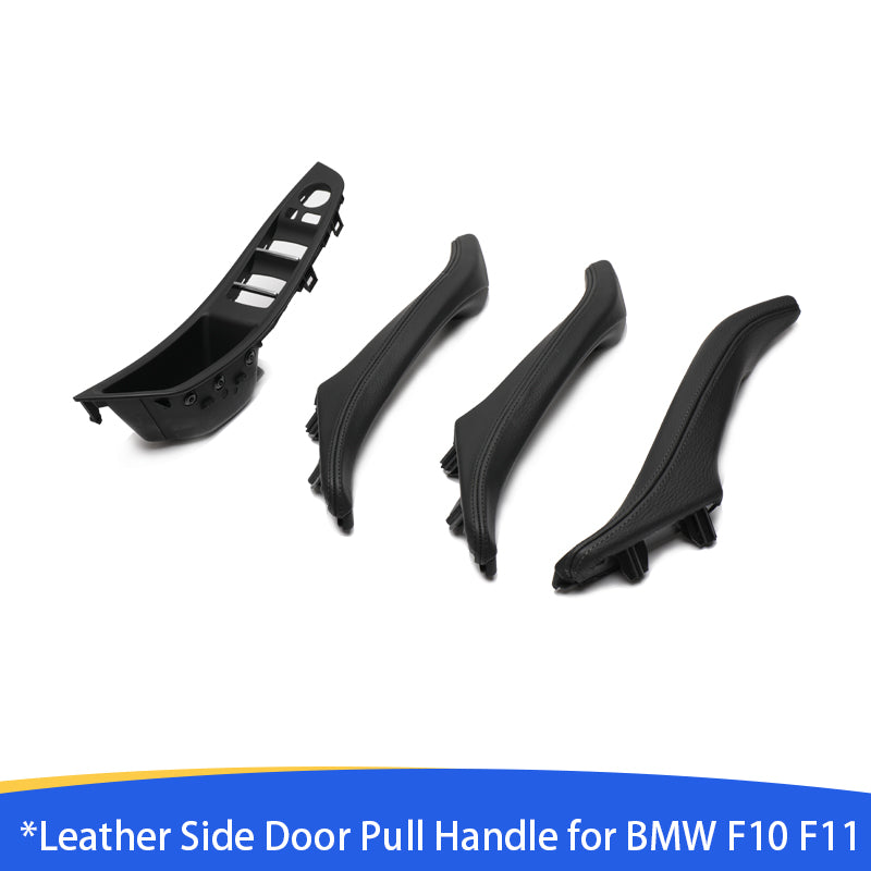 Leather Side Door Pull Handle for BMW 5 Series.Left Right Side Passenger Inner Door Handle Replacement for BMW F10 F11 F18 520 523 525 528 530 535 2010-2016