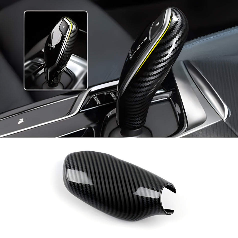 SPCRSO Car Sticker Decals Gear Shift Knob Cover Carbon Color ABS Trim fits for BMW G30 G31 6GT G32 G11 G12 X3 G01 X4 G02 Accessories