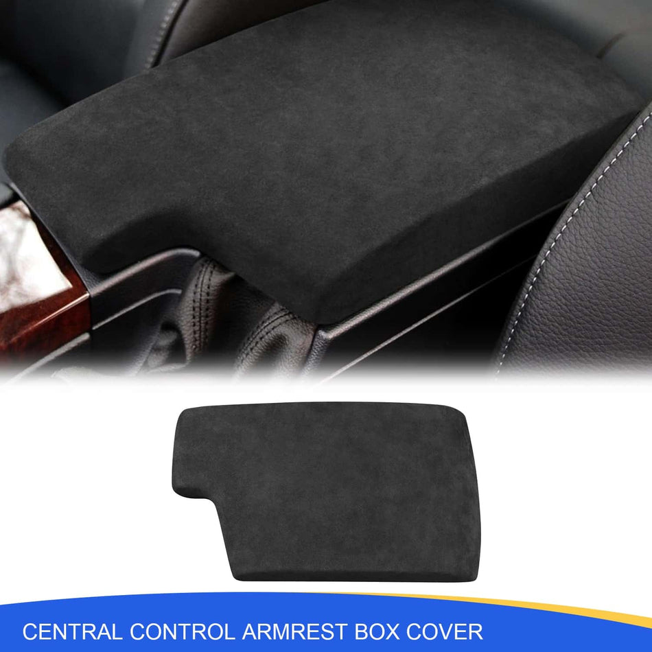 SPCRSO Alcantara-Style Central Armrest Box Cover Trim for BMW 3 Series E90 (2005–2012)