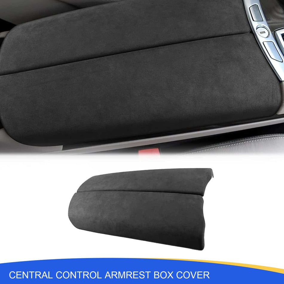 SPCRSO Alcantara Armrest Box Cover for BMW F01 7 Series (2009–2015) – Premium Interior Protection (Black)