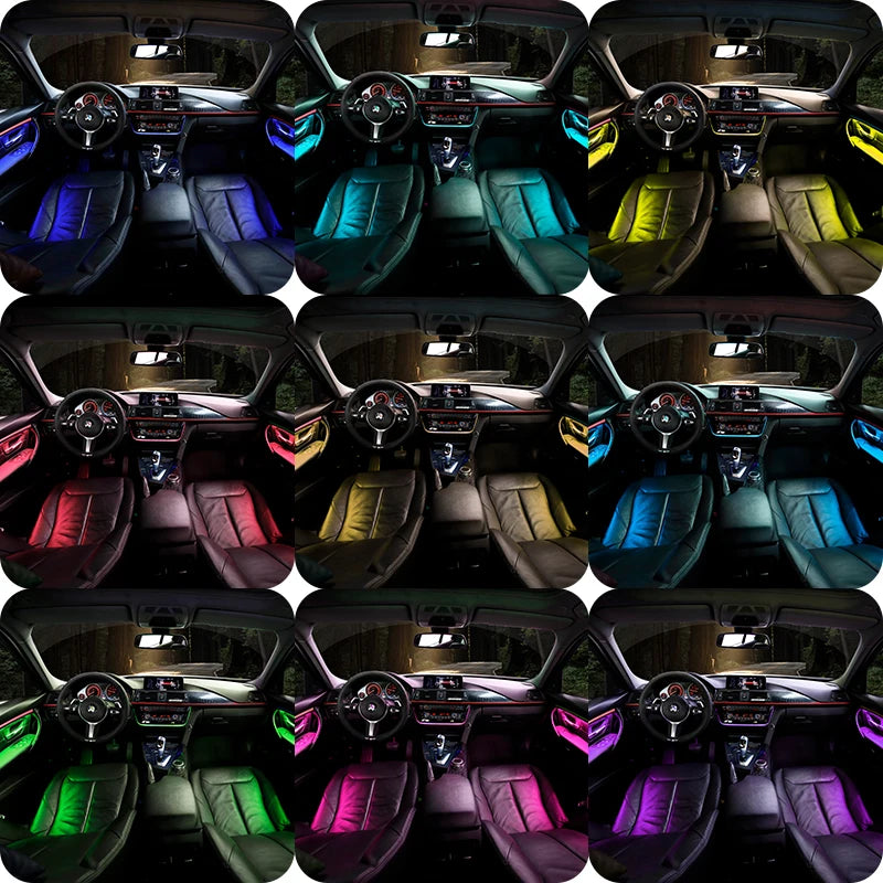 Led Light Car Interior Decoration Decorative Lights Rgb Lighting For Bmw F30 Auto Acessories Neon Strip Accessories Vehicles