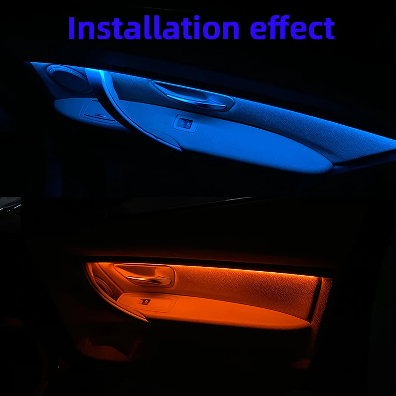 4 Inner Doors Ambient Light LED Decorative Trims Lights With Blue And Orange Colors Environment lights For BMW 3 Series F30