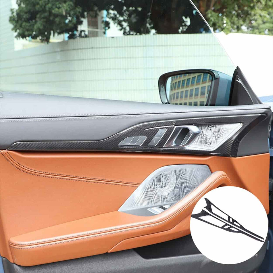 Real Carbon Fiber Interior Door Handle Panel Trim | BMW 8 Series G14 G15 2019-2024 SPCRSO