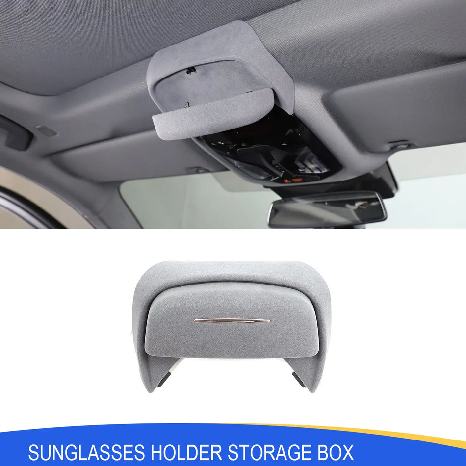 SPCRSO Sunglasses Holder Storage Box for BMW X1 X3 X4 X5 X6 X7 3 Series 4 Series 5 Series 6 Series GT i3 i4Car Sun Visor Eyeglasses Case Organizer
