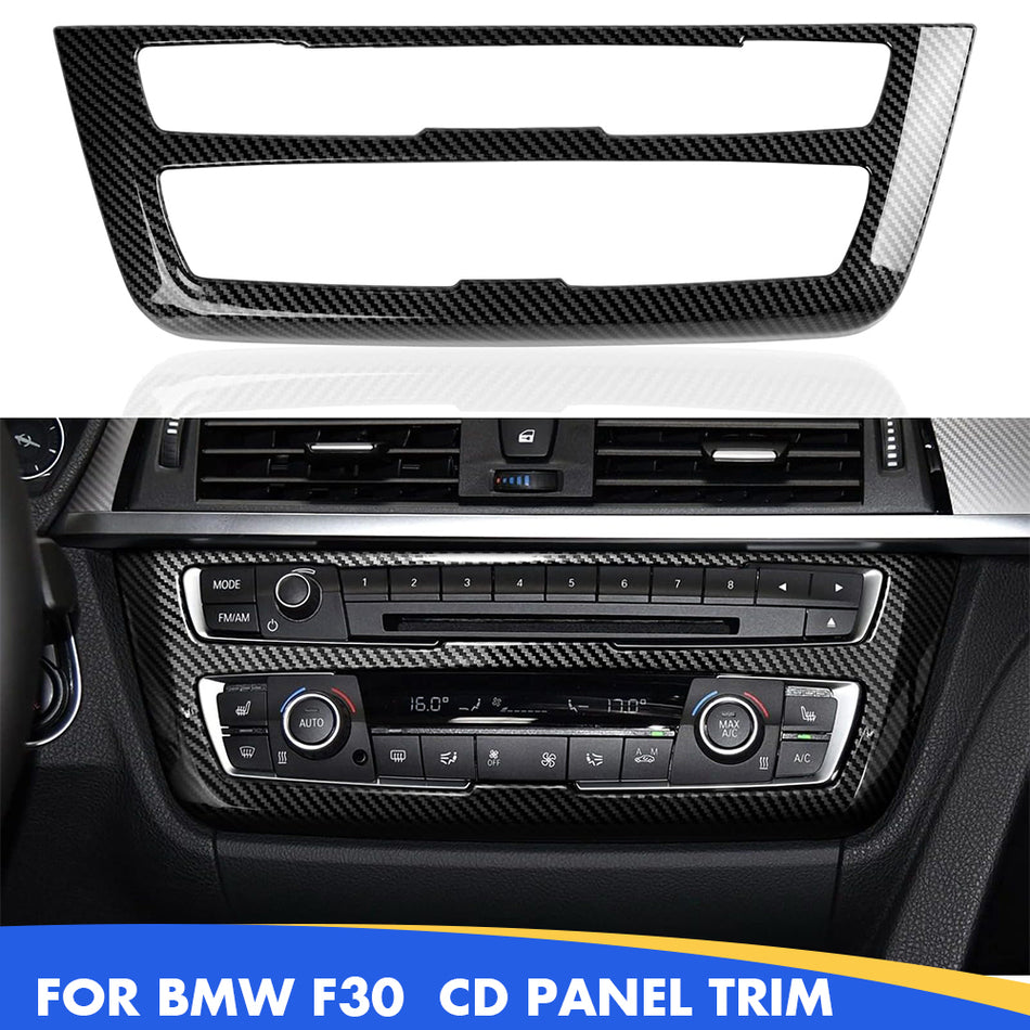 Car Sticker Decal CD Panel Trim Carbon Color ABS Cover Compatible with BMW F30 F31 F34 3GT F32 F33 F36 2013 2014 2015 2016 2017 2018 2019 Accessories