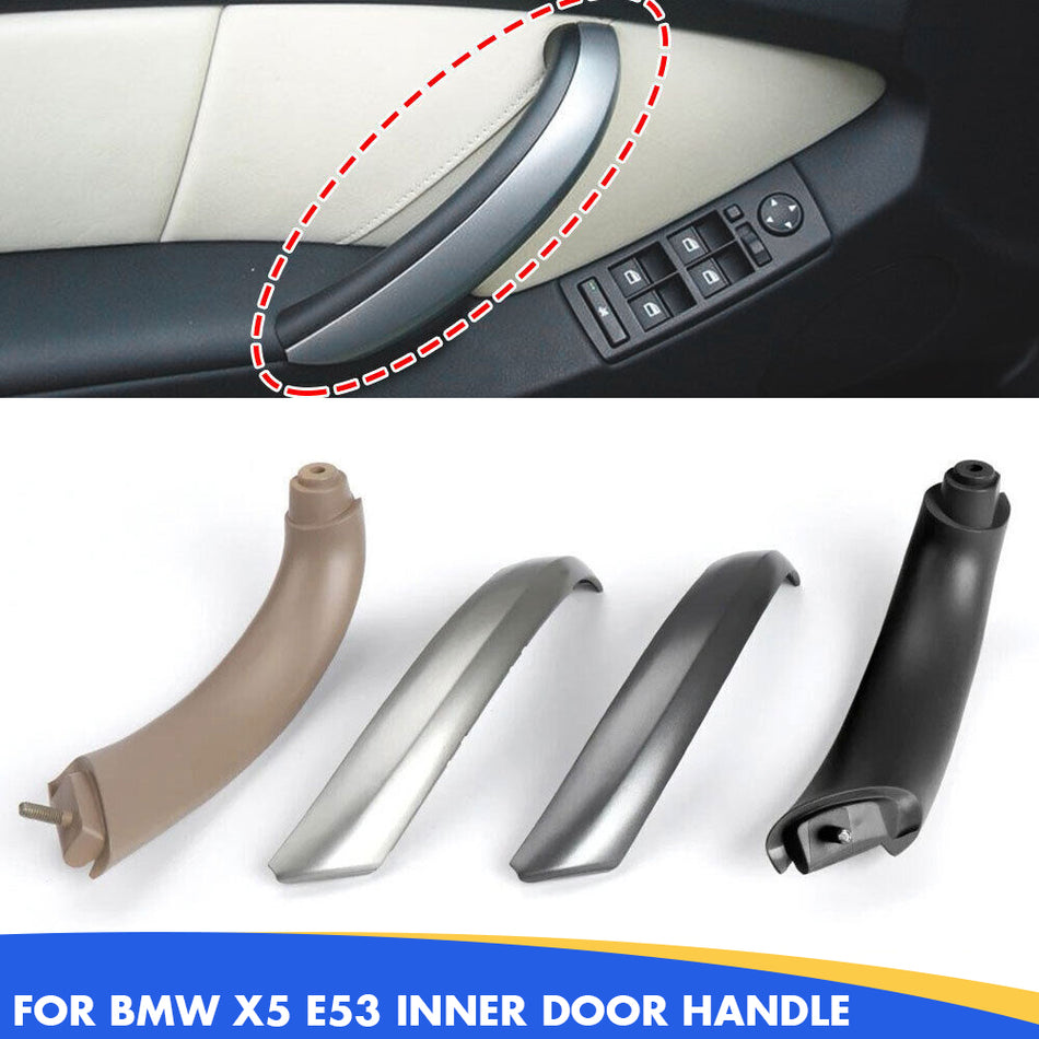 SPCRSO Front Inner Handle Door Panel Pull Decoration Trim Cap For BMW X5 E53 1999-2006