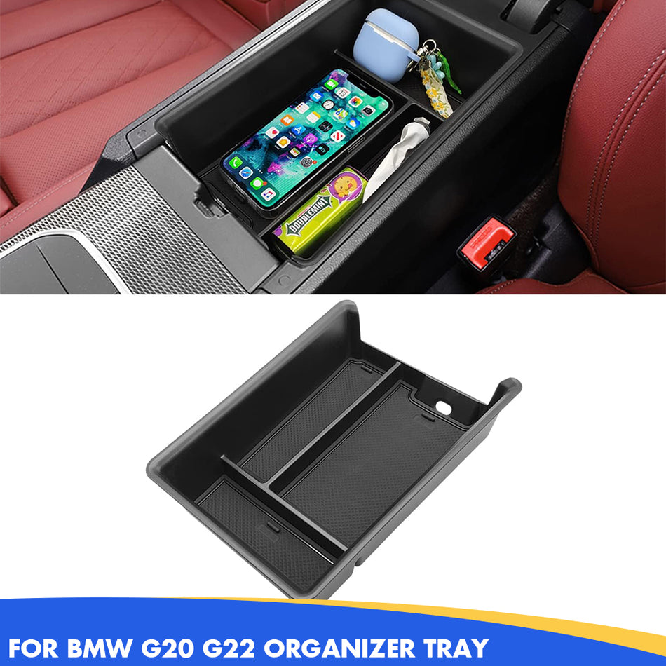 Compatible with BMW Center Console Organizer for 3 Series G20 (2019-2024), 4 Series G22/i4 G26 (2021-2024) - Console Storage Box for BMW 3/4 Series