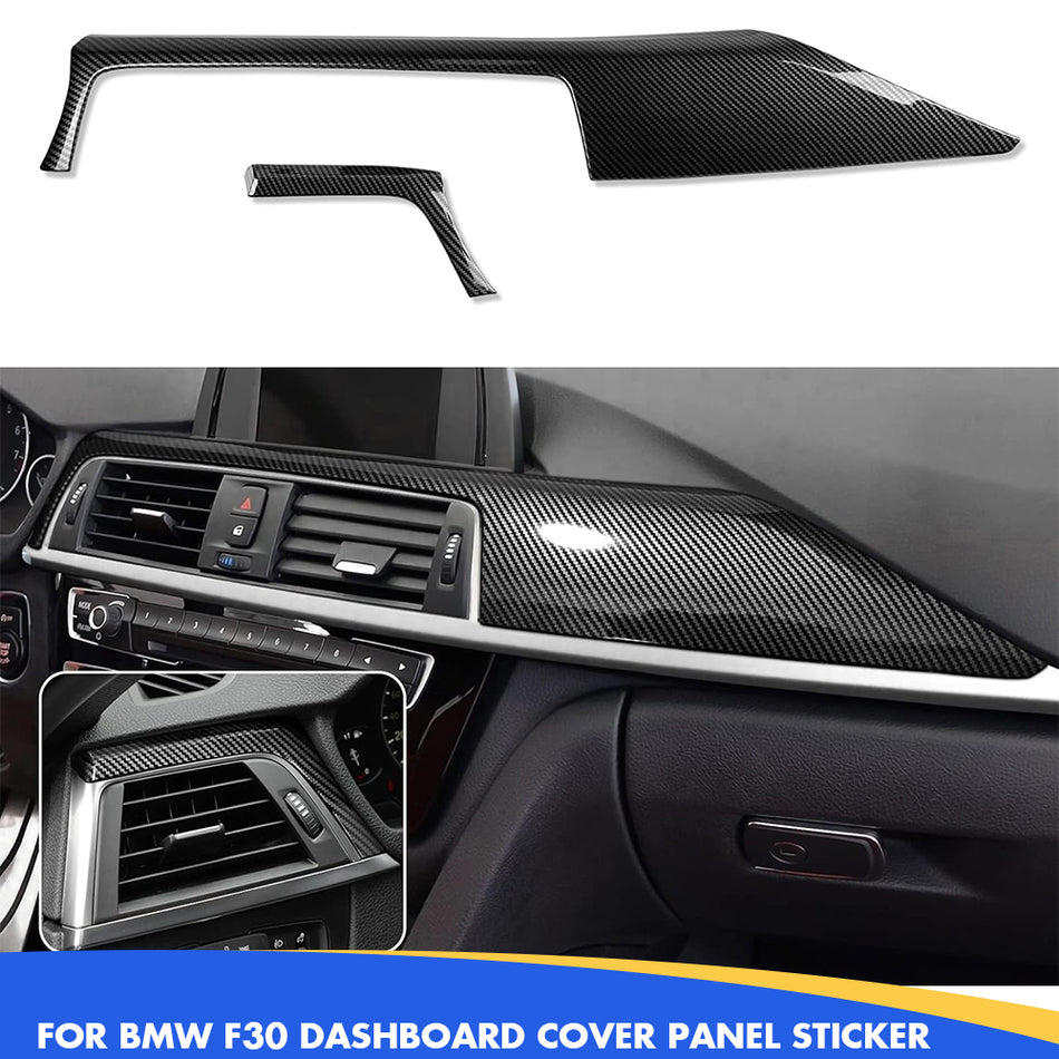 Car Dashboard Cover Panel Sticker Carbon Color ABS Decal Trim fits for BMW 3 4 Series F30 F31 F34 3GT F32 F33 F36 Accessories