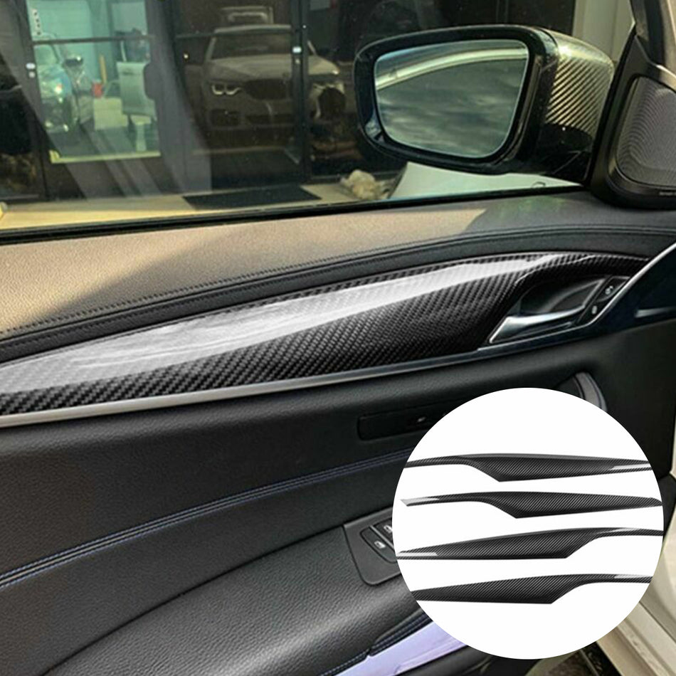 SPCRSO Real Carbon Fiber Interior Strip Trim Kit for BMW 5 Series G30 & F90 M5 (2018–2020) – 7PCS Set