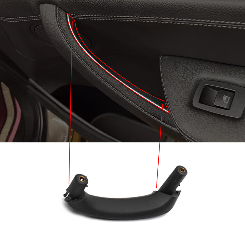 4PCS Front Left Door Armrest Cover Handle Kit Black Interior Driver Side Armrest Panel Inside Inner Handle Trim Replacement for BMW X3 X4 F25 F26 2011 2012 2013 2014 2015 2016 2017