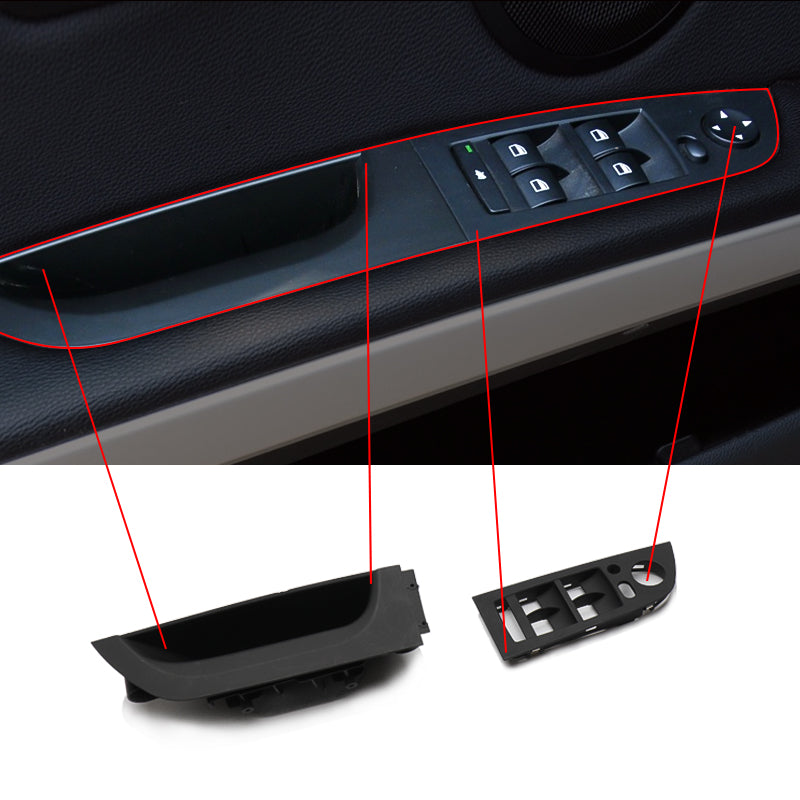 Compatible with BMW 3 Series E90/E91 Driver Side Door Handle 2004-2007. Window Switch Panel Cover Door Pull Handle Driver Side Armrest Door Handle for 318i.320i.325i.328i.330i.335i(14.76inch)