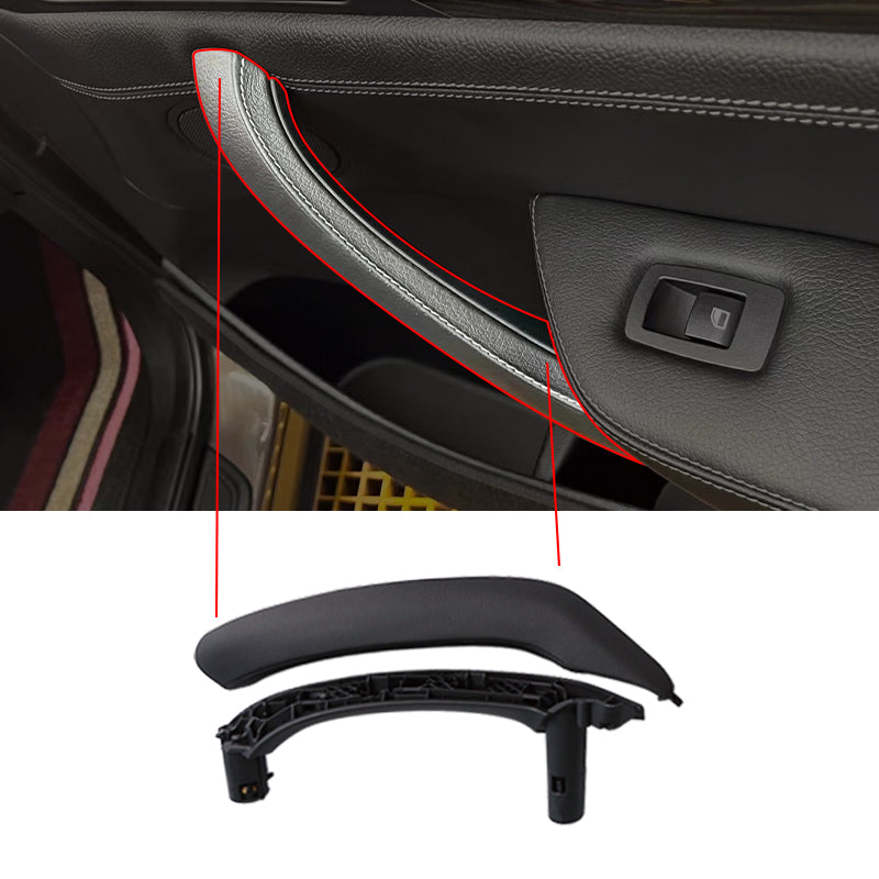 Door Pull Handle Passenger Door Inner Handle+Outer Cover Trim Replacement Kit Assembly for BMW X3/X4 F25 F26 2010 2011 2012 2013 2014 2015 2016