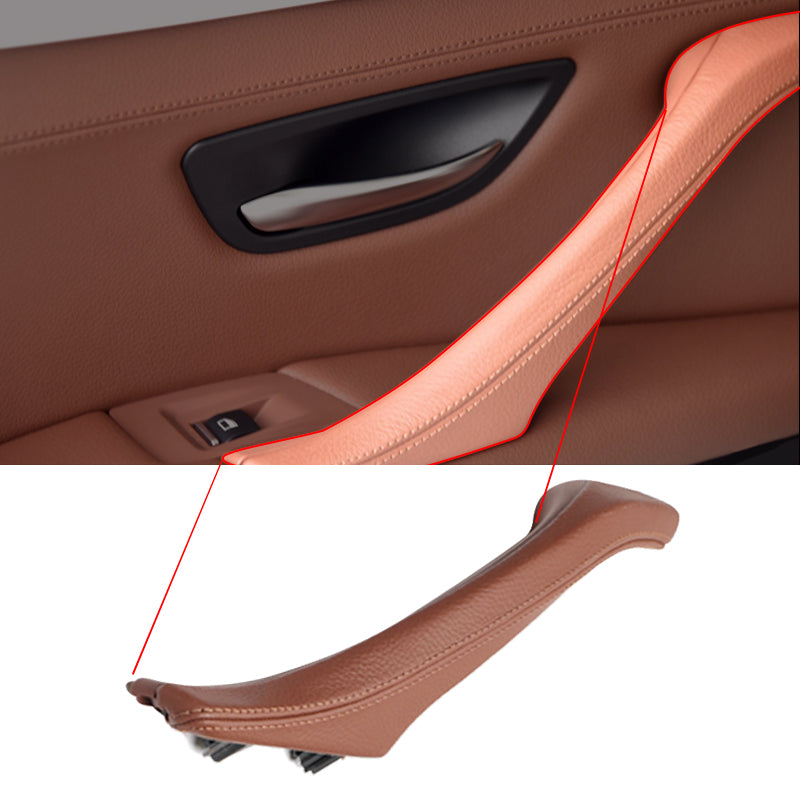 Leather Side Door Pull Handle for BMW 5 Series.Left Right Side Passenger Inner Door Handle Replacement for BMW F10 F11 F18 520 523 525 528 530 535 2010-2016