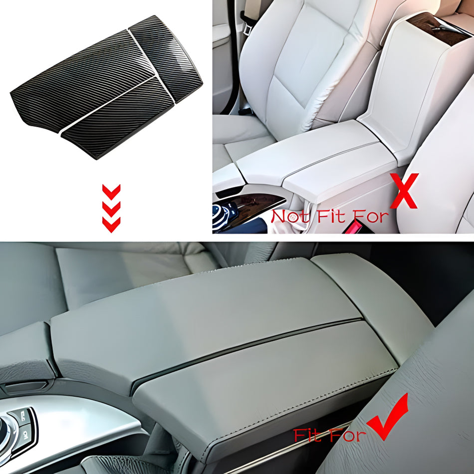 SPCRSO for BMW 5 Series E60 E61 2004-2010 Carbon Fiber Color Car Interior Center Armrest Box Cover Console Box Storage Box Trim Covers 525i 528i 530i 535i 550i