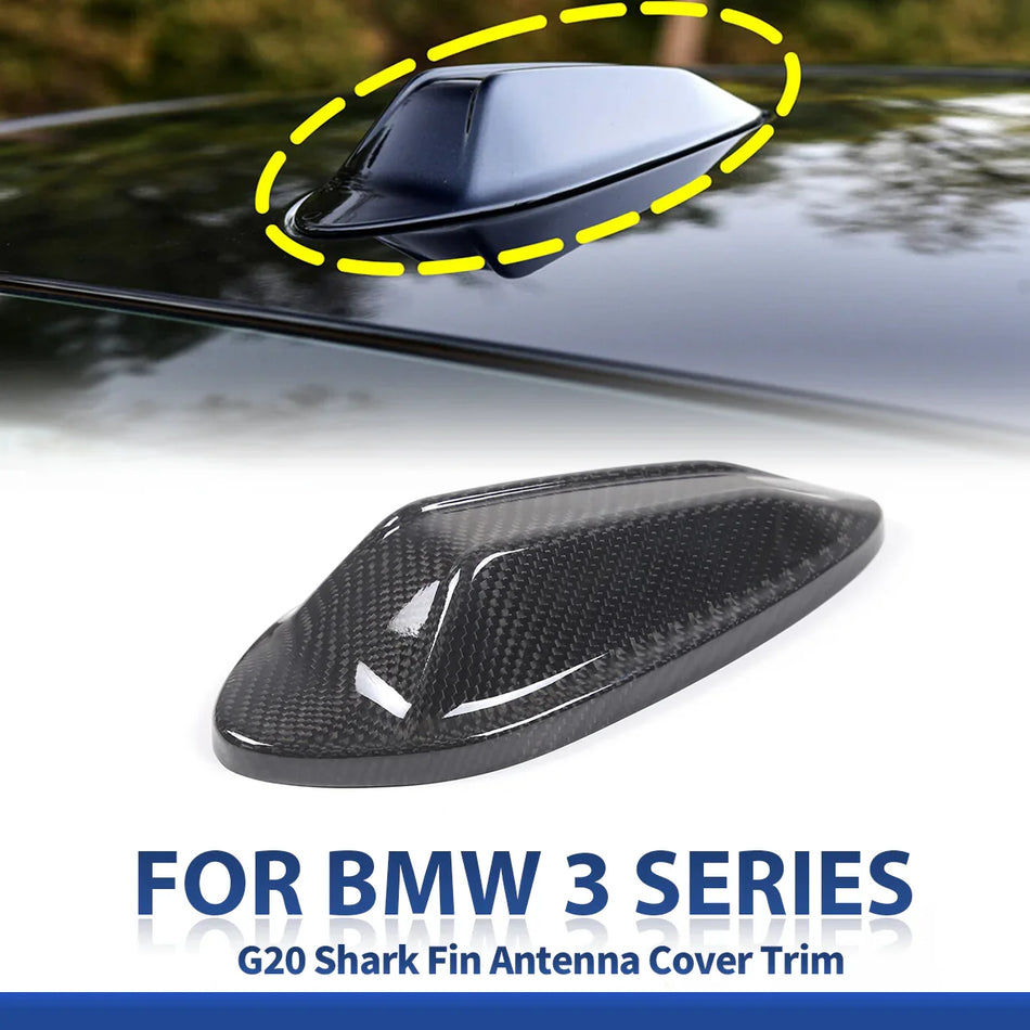 SPCRSO  Real Carbon Fiber Shark Fin Antenna CSPCRSO Real Carbon Fiber Shark Fin Antenna Cover Trim for BMW 3 Series G20 2023–2024 (Classic/Red/Forged Carbon Options)over Trim for BMW 3 Series (2023–2024)