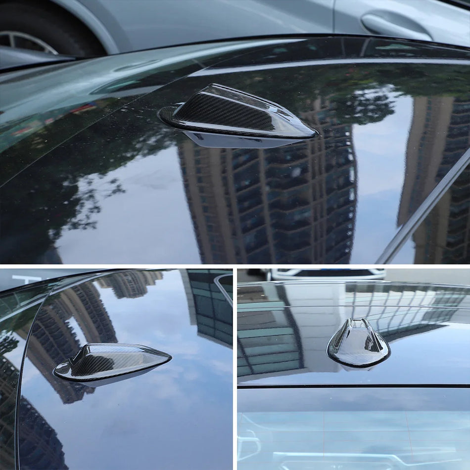 SPCRSO  Real Carbon Fiber Shark Fin Antenna CSPCRSO Real Carbon Fiber Shark Fin Antenna Cover Trim for BMW 3 Series G20 2023–2024 (Classic/Red/Forged Carbon Options)over Trim for BMW 3 Series (2023–2024)
