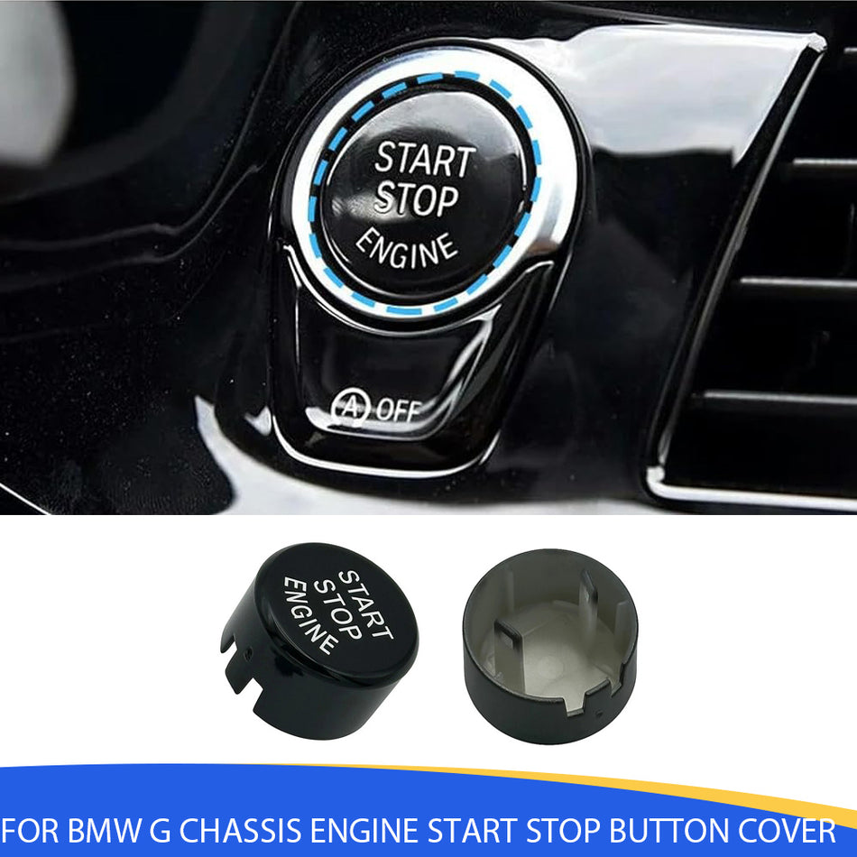 SPCRSO Engine Start Stop Button Cover Compatible with BMW 1 5 6 7 Series GT X3 X4 F52 G30 G31 G01 G02 G32 G11 G12 F97 F98, Replacement Ignition Switch Button Cap