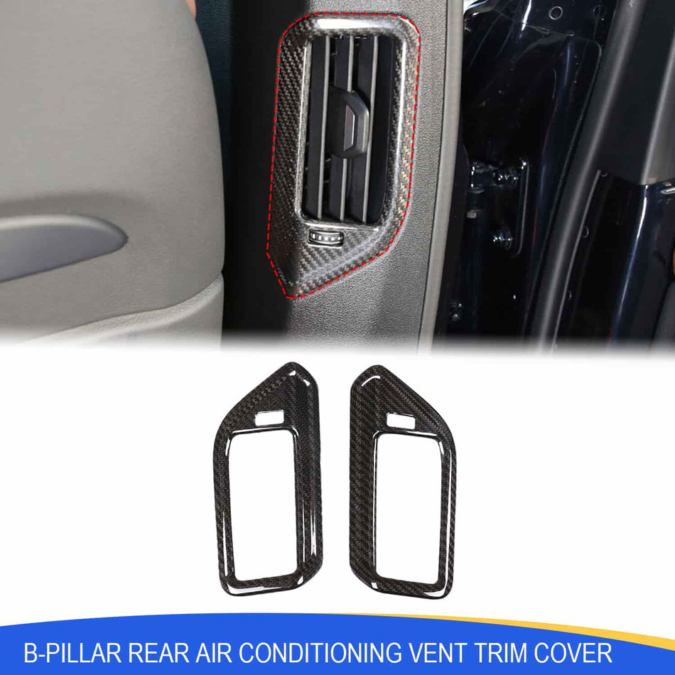 SPCRSO Carbon Fiber B-Pillar Rear Air Vent Cover Trim for BMW X5 X7 G05 G07 2019–2022