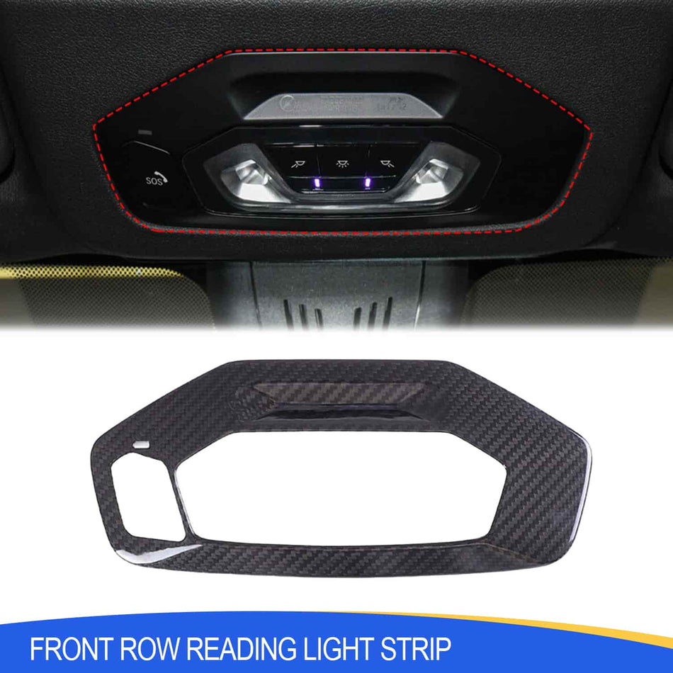 SPCRSO Real Carbon Fiber Front Reading Light Lamp Trim Cover for BMW 8 Series G14 2019-2022 Interior Upgrade