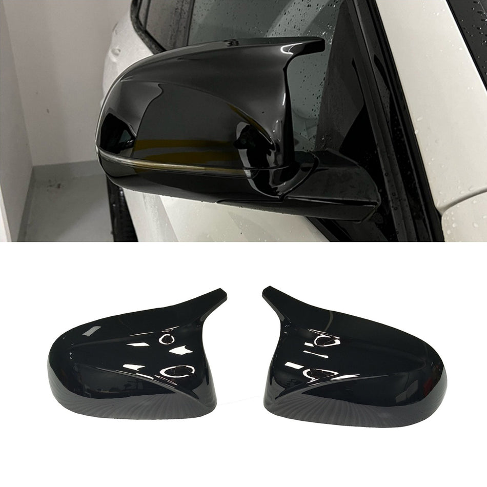 2PCS Black Rear View Mirror Covers for BMW X3 G01 X4 G02 X5 G05 X6 G06 X7 G07 2018-2020 Left and Right Side Mirror Caps