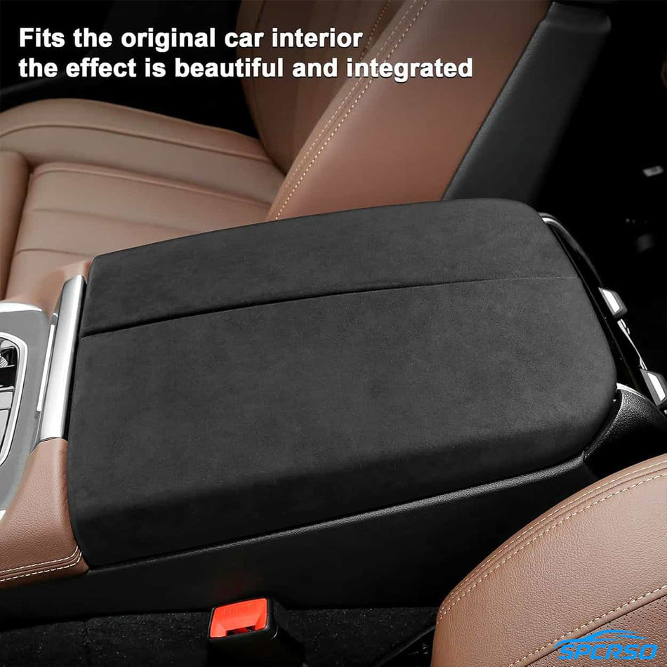 SPCRSO Alcantara Center Console Armrest Cover for BMW X5 G05 / X6 G06 / X7 G07 (2019–2022)