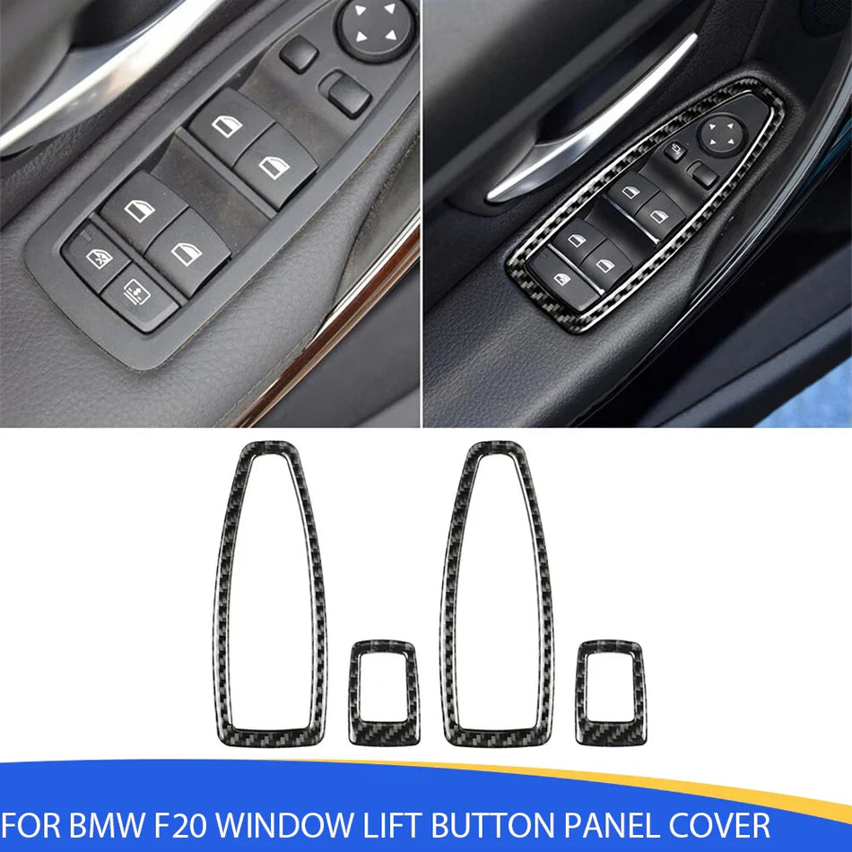 Cubierta de la ventana de fibra de carbono SPCRSO: Kit de estilo interior 4pcs para BMW Serie 1 F20 F21 (2012–2018)