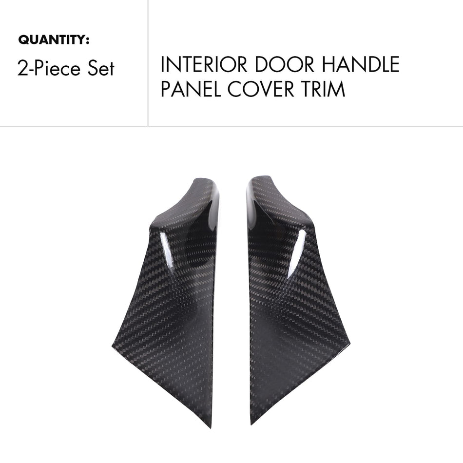 SPCRSO Real Carbon Fiber Interior Door Handle Panel Cover Trim for BMW 5 Series G60 2024+