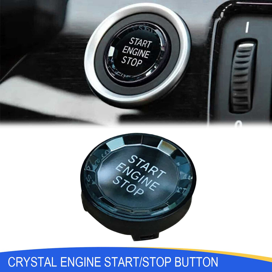 Crystal Engine Start Stop Button Replacement for BMW E-Chassis E90 E91 E92 E93 E60 X5 X6 - 23mm Backlit Luxury Upgrade, Scratch-Resistant