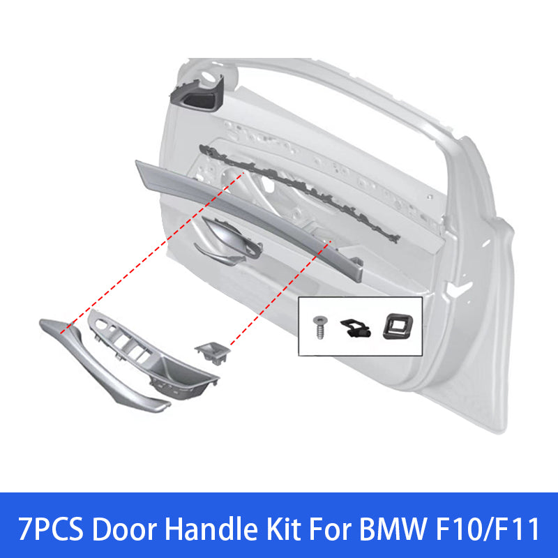 SPCRSO Window Switch Armrest Panel. Inner Door Pull Handle Trim Cover Kits Replacement for 2010-2016 BMW 5 Series 520 523 525 528 530 535