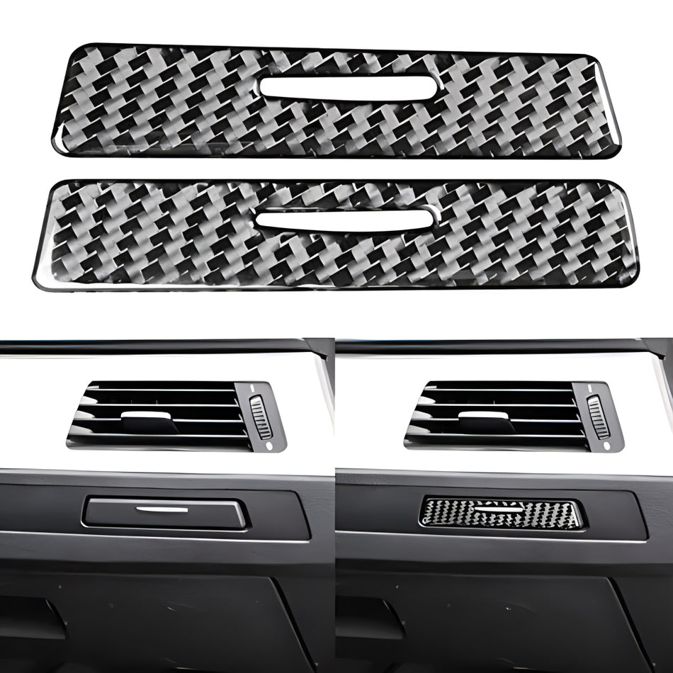 SPCRSO Real Premium Carbon Fiber Car Co-Pilot Cup Holder Panel Cover Decal Interior Trim Compatible with BMW 3 Series E90 E92 E93 318i 320i 325i 328i 330i 335i 2006-2012 Accessories Black