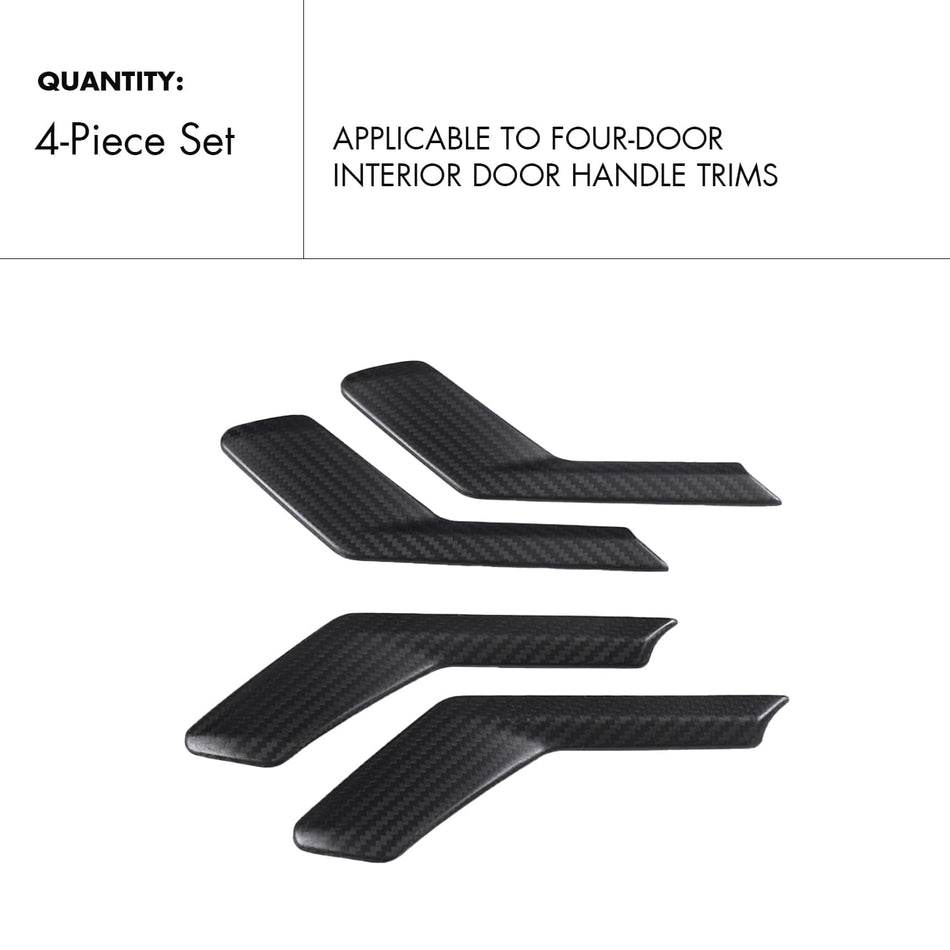 SPCRSO Matte Real Carbon Fiber Inner Door Handle Cover Trim For BMW 5 Series G60 2024+