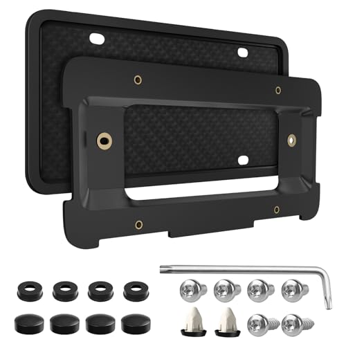 License Plate Frame for BMW & Mini Cooper Models. Rear License Plate Cover Holder Bracket for BMW 528i 328i 535i 335i 325i X1 X2 X3 X4 X5 X6 X7 Series - Bumper Trunk Mount Car Accessories