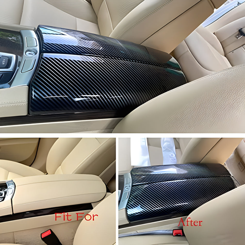 SPCRSO for BMW 7 Series F01 F02 2009-2015 ABS Carbon Fiber Color Car Interior Center Armrest Box Cover Console Box Storage Box Trim Covers (740i 740Li 750i 750Li 760Li)