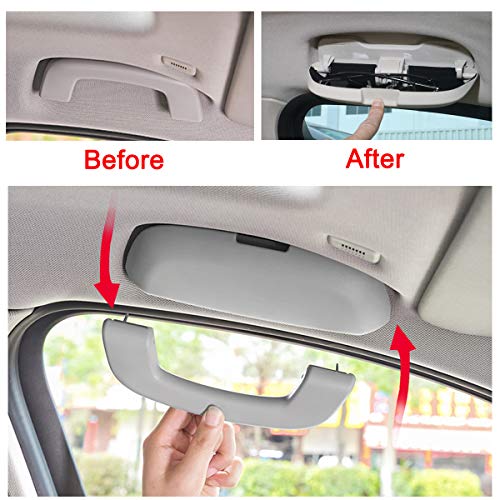 Sunglasses Holder for BMW 1 3 5 6 7 X3 X5 X7 Series.Glasses Case Storage Box Replace for Driver Side Overhead Grab Handle (Fits:F30 F31 F80 F34 F10 F11 F25/G20 G30 G31 G32 G11 G12 G01 G05 G07) (Black)