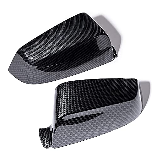 Pair Carbon Fiber Side Mirror Covers for BMW 6 Series F06 F12 F13 (2011-2013) Pre-Facelift, 7 Series F01 F02 (2009-2012) Pre-Facelift, 5 Series E60 E61 (2008-2010) Facelift – Left & Right Side Mirror Caps