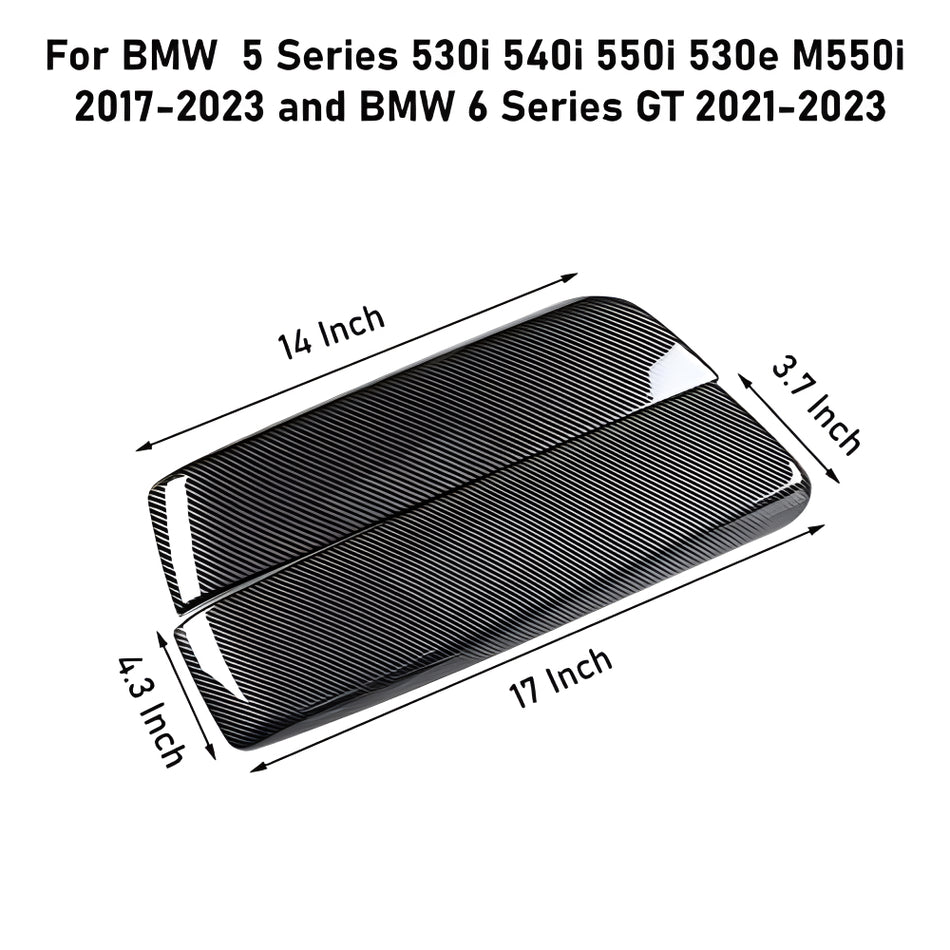 SPCRSO Compatible with BMW Center Console Cover. for 2017-2023 BMW 5 Series Center Armrest Box Cover. 2021-2023 BMW 6 Series GT Carbon Fiber Armrest Cover