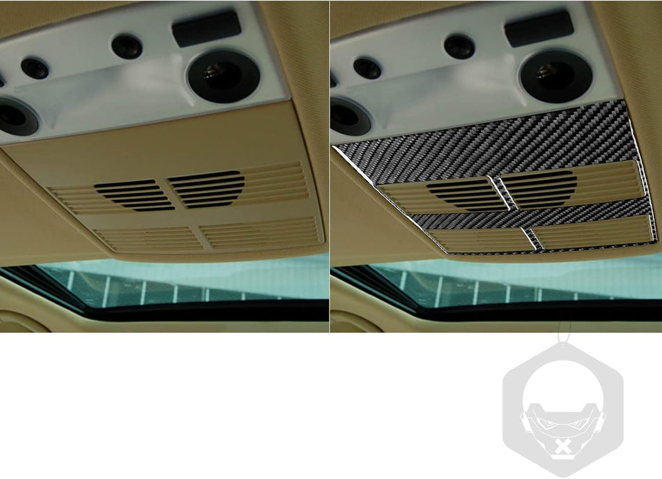 <tc>SPCRSO</tc> Echte Carbonfaser-Heckdach-Overhead-Lautsprecherverkleidung, kompatibel mit <tc>BMW</tc> 5er-Reihe E60 (2004–2010), Innendekorationsrahmen – Schwarz
