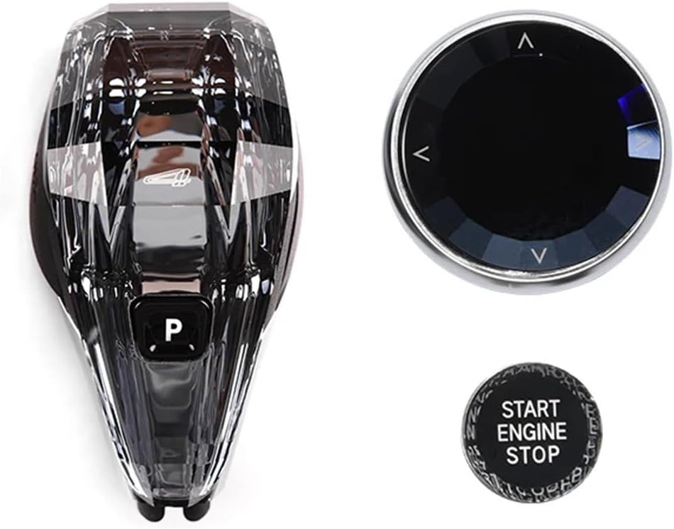 SPCRSO Crystal Gear Shift Knob Set Compatible for BMW X5 G05, X6 G06, X7 G07, 3 Series G20, X3 G01, X4 G02 – Car Interior Accessories (Color: 2021-2022 G22-4 Mark), ZL666