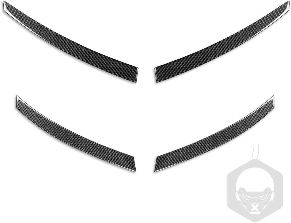 <tc>SPCRSO</tc> Zierleisten für den inneren Türgriff aus Echt-Carbonfaser – Passend für <tc>BMW</tc> 5er-Reihe E60 (2004–2007) – Luxus-Innenraum-Upgrade-Kit, langlebig & Einfach zu installieren, schwarzes Finish