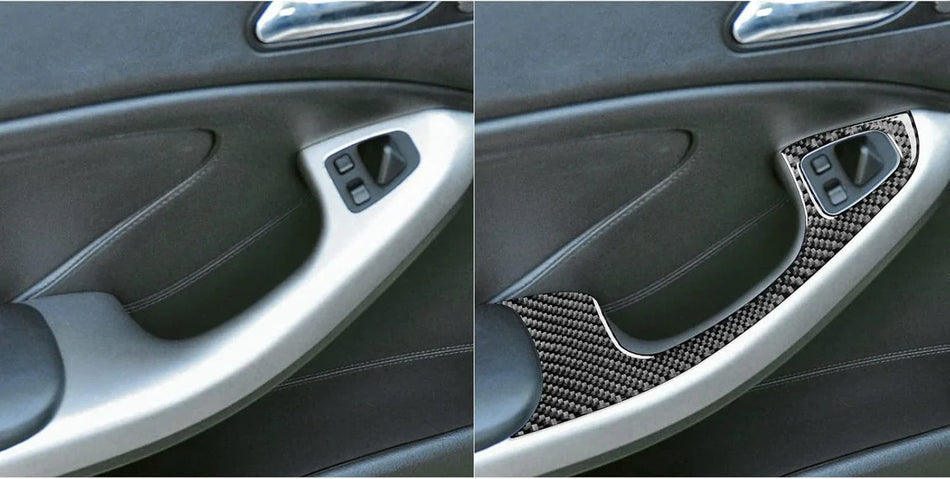 SPCRSO Real Carbon Fiber Window Switch Panel Cover – Interior Trim for BMW 3 Series E46 (1998–2005), Black